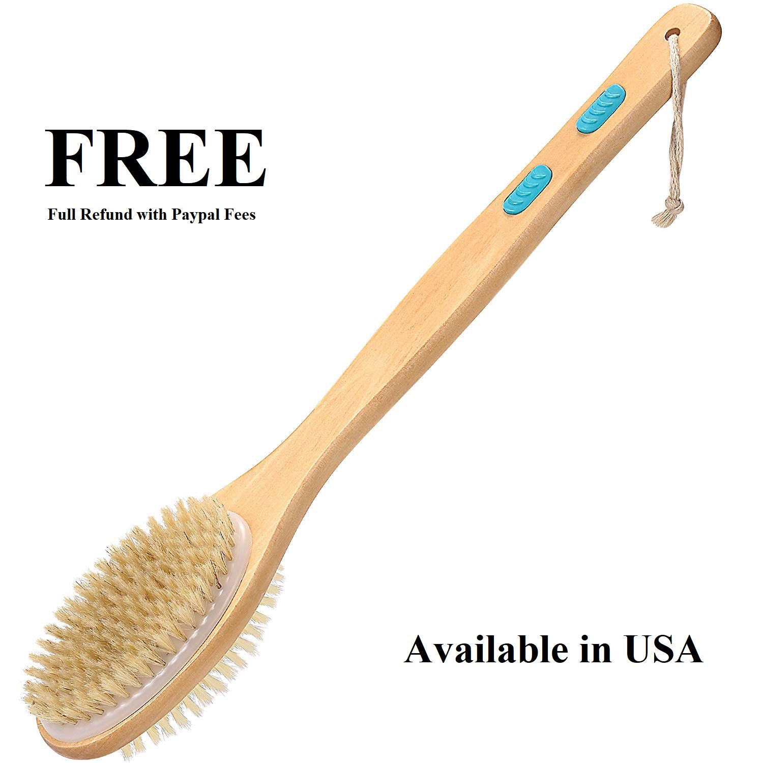 Shower Brush with Soft and Stiff Bristles