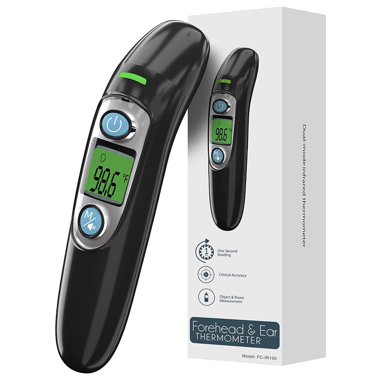 Forehead and ear thermometer