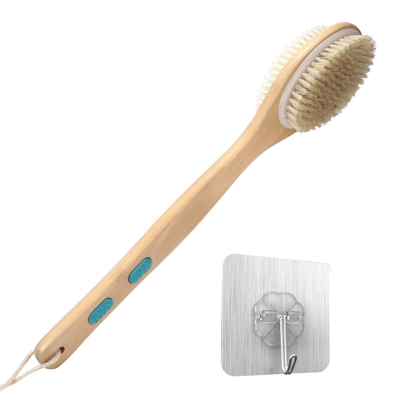 Shower Brush with Soft and Stiff Bristles