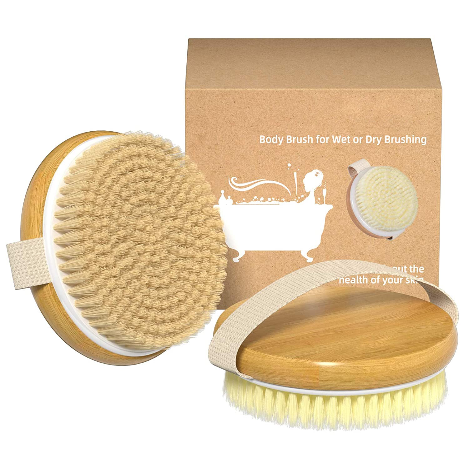 2 Pack Dry Body Brush